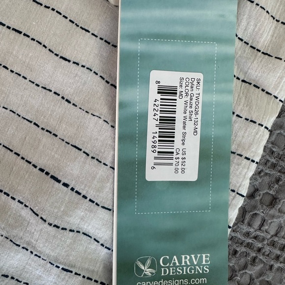 NWT Carve Designs Dylan Guaze Shirt organic cotton - Picture 6 of 8